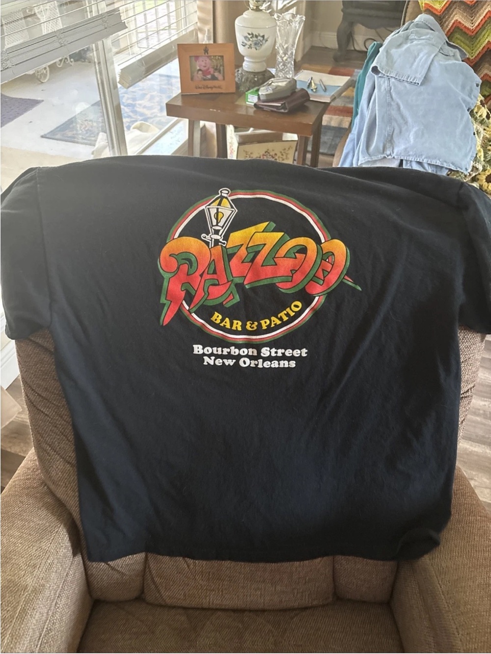 Gildan Black Short-Sleeve Graphic Tee with Red, Green & Yellow Logo